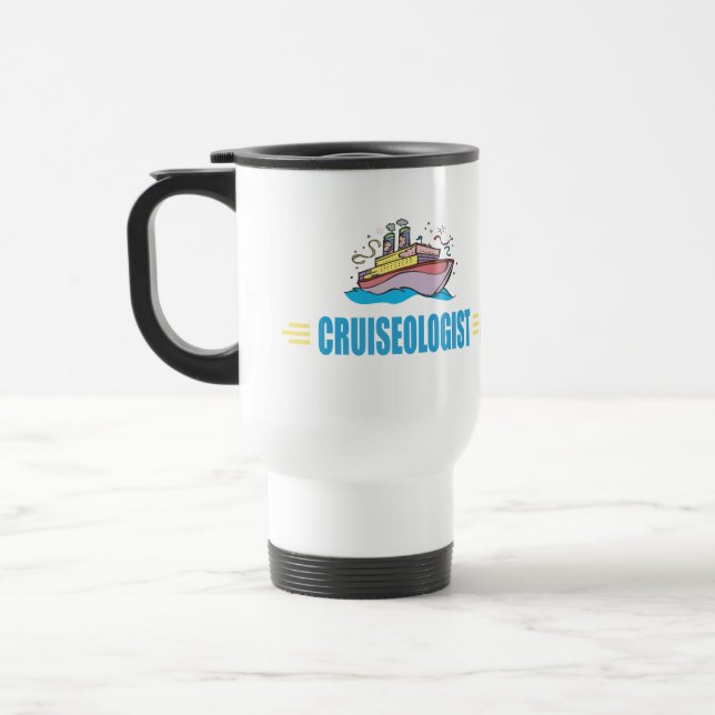Funny Cruise Ship Travel Mug (Left)
