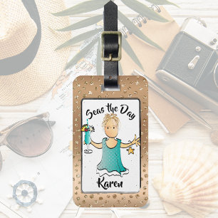 Funny Cruise Vacation Beachy Drinking Luggage Tag