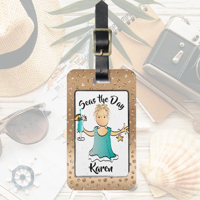 Funny Cruise Vacation Beachy Drinking Luggage Tag (Creator Uploaded)