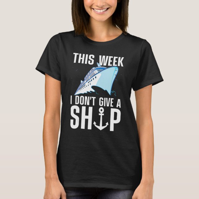 Funny Cruising Art For Men Women Cruise Ship Boat  T-Shirt (Front)