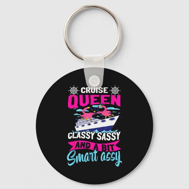 Funny Cruising Cruise Queen Cly Sy Smart Y  Key Ring (Front)