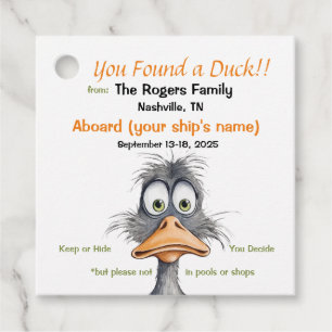 Funny Cruising Duck Tag