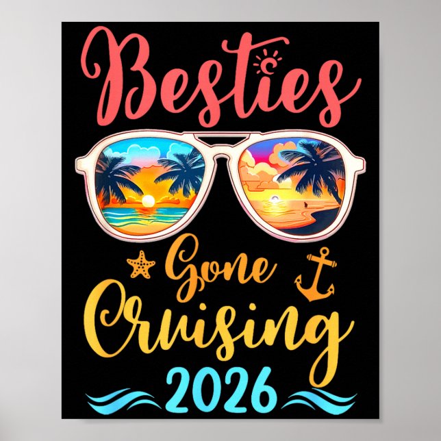 Funny Cruising Friends Squad 2026 Ies Gone Cruisin Poster (Front)