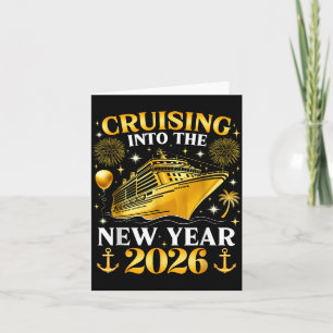 Funny Cruising Into 2026 New Year Matching Family  Card