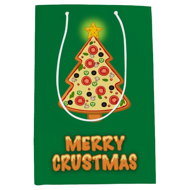 Funny Crustmas Tree Medium Gift Bag (Front)