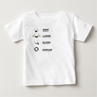 Funny cry, laugh, sleep, repeat baby T-Shirt