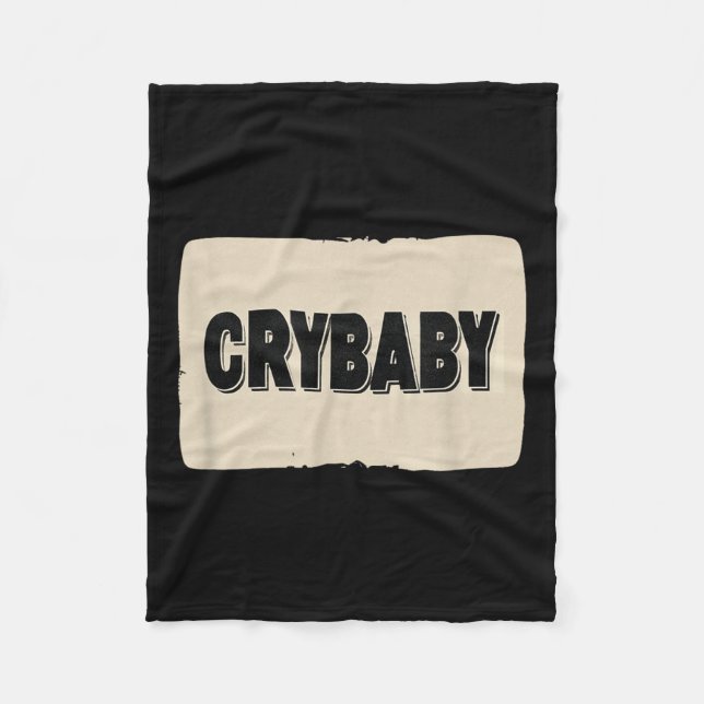 Funny Crybaby Speech Costume  Fleece Blanket (Front)