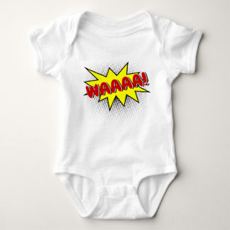 Funny Crying Baby Yelling Speech Bubble Baby Bodysuit