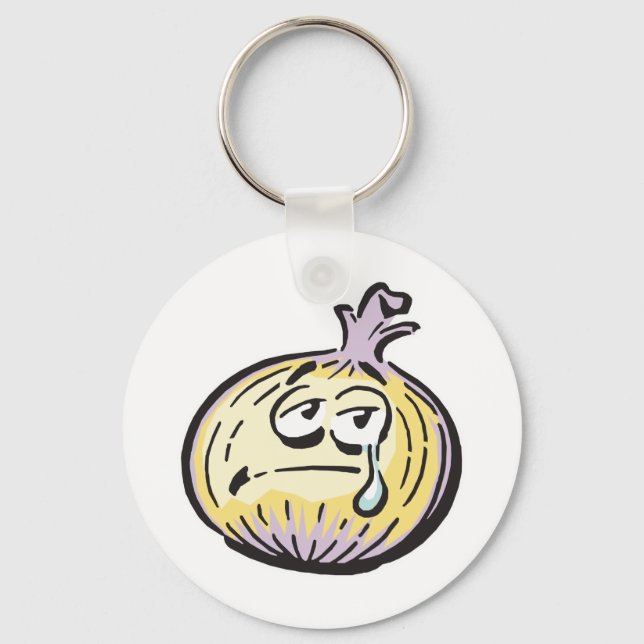 funny crying onion key ring (Front)
