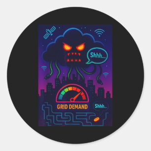 Funny Crypto Energy Environmental Satire Gift  Classic Round Sticker