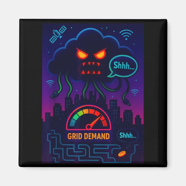 Funny Crypto Energy Environmental Satire Gift  Magnet (Front)