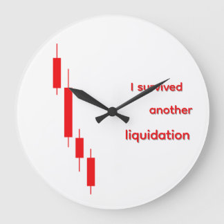 Funny Crypto "I Survived Liquidation" Clock