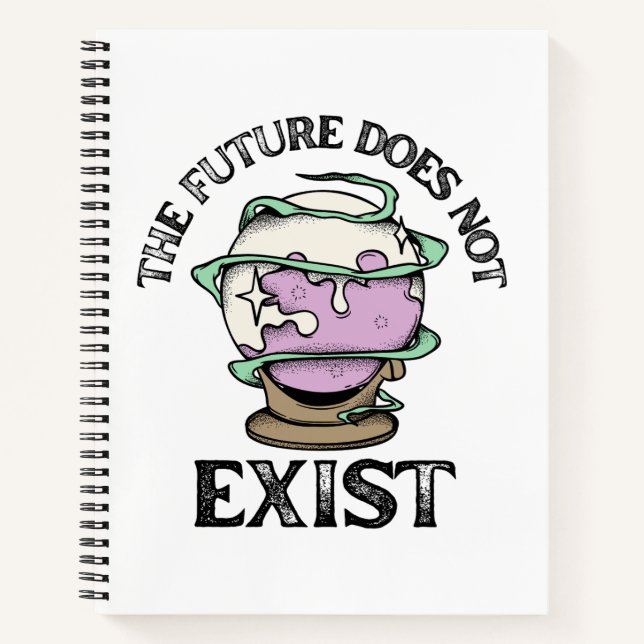 Funny Crystal Ball Fortune Teller Quote Notebook (Front)