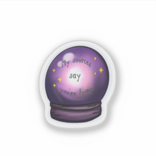 Funny Crystal Ball Sticker
