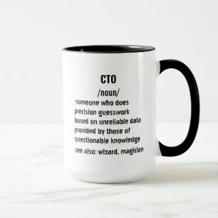 funny CTO Definition gifts for men women Mug