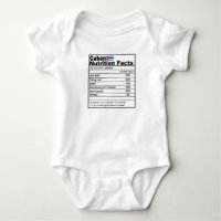 Funny Cuban Nutrition Fact Baby Onsie