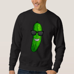 Funny Cucumber Sunglass Vegetable Sweatshirt