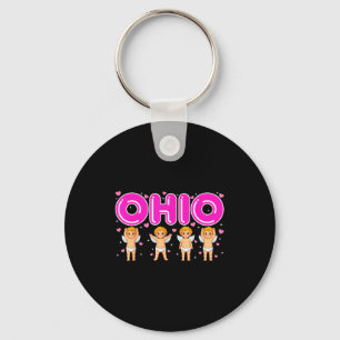 Funny Cud Ohio Midwestern Party O-h-i-o In Valenti Key Ring