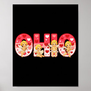 Funny Cud Ohio Midwestern Party O-h-i-o In Valenti Poster