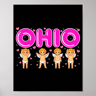 Funny Cud Ohio Midwestern Party O-h-i-o In Valenti Poster