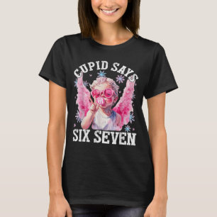 Funny Cud Says Six Seven Valentine 67 Meme Men Wom T-Shirt
