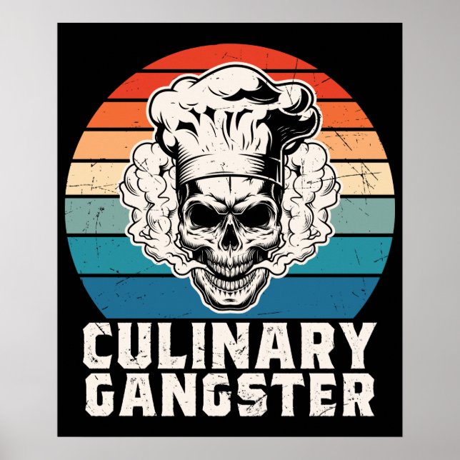 funny culinary Gangster word art  Poster (Front)