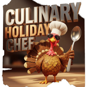 Funny Culinary Holiday Turkey Chef Apron