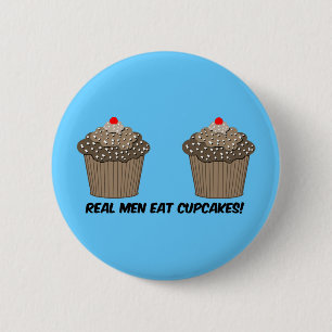 funny cupcakes 6 cm round badge
