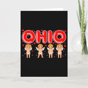 Funny Cupid Ohio Midwestern Party O-h-i-o In Valen Card