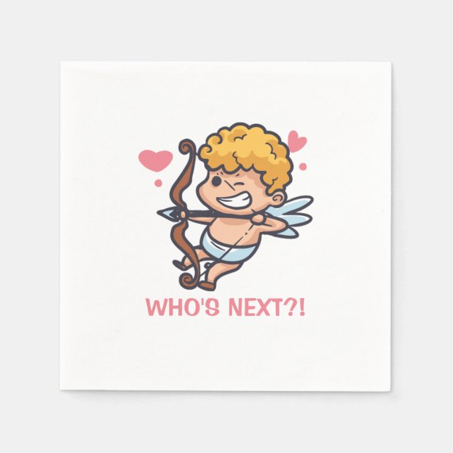 Funny Cupid Valentine's Day | Napkin (Front)