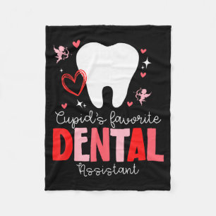 Funny Cupids Favorite Dental Istant Valentines Day Fleece Blanket