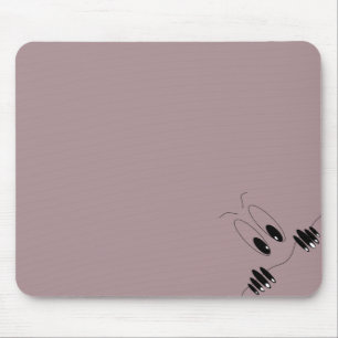 Funny Curiosity Eyes - Cartoon Drawing Happy Smile Mouse Pad