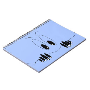 Funny Curiosity Eyes - Cartoon Drawing Happy Smile Notebook