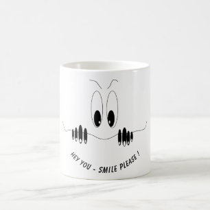 Funny Curiosity Eyes - Smile - Add Your Text/Colou Coffee Mug