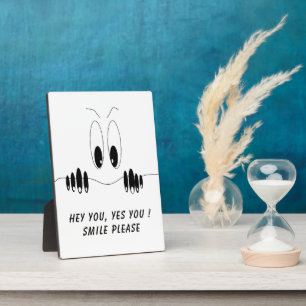 Funny Curiosity Eyes - Smile - Add Your Text/Photo Plaque