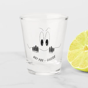 Funny Curiosity Eyes - Smile - Add Your Text Shot Glass