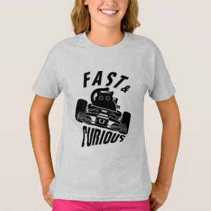 Funny Curious car driving cat T-Shirt