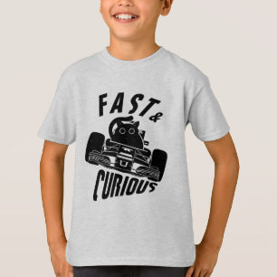 Funny Curious car driving cat T-Shirt