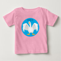 Funny curious domestic goose cartoon illustration