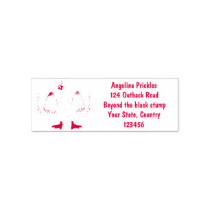 Funny curious domestic goose cartoon illustration self-inking stamp
