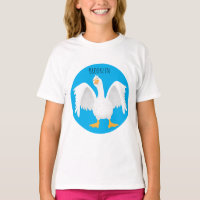 Funny curious domestic goose cartoon illustration