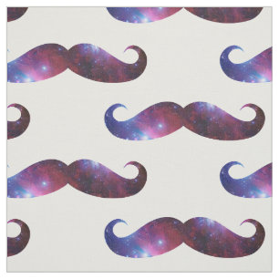 Funny Curled Galaxy Moustache Fabric