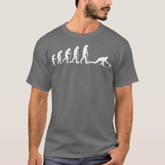 Funny Curling Fan Evolution Winter Games Curl Ice  T-Shirt