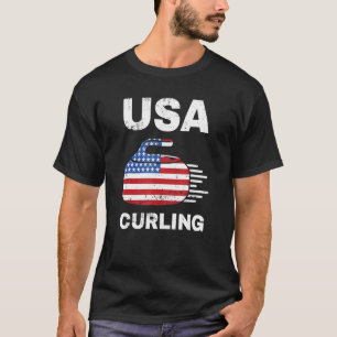Funny Curling   For Men Women Curling Players Usa T-Shirt