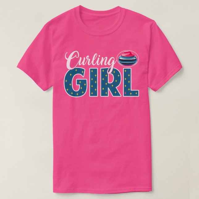 funny curling girl T-Shirt (Design Front)