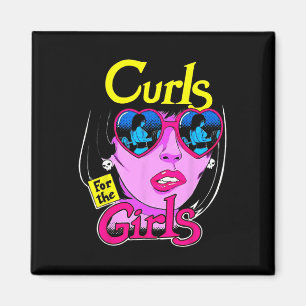Funny Curls For Girls Gym Weightlifting Bodybuildi Magnet