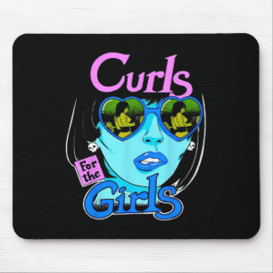 Funny Curls For Girls Gym Weightlifting Bodybuildi Mouse Pad