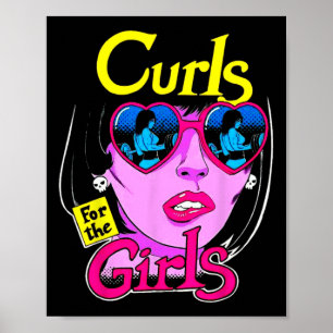 Funny Curls For Girls Gym Weightlifting Bodybuildi Poster