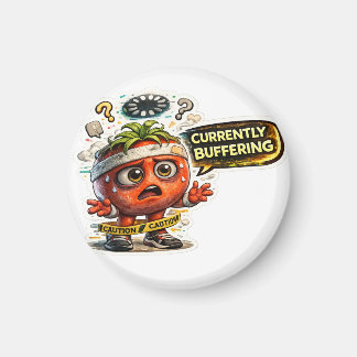 Funny Currently Buffering T-Shirt | Retro Sarcasti Magnet