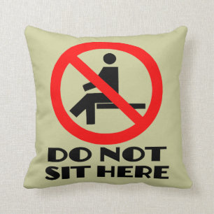 FUNNY cushion,my sofa,don't sit here Cushion